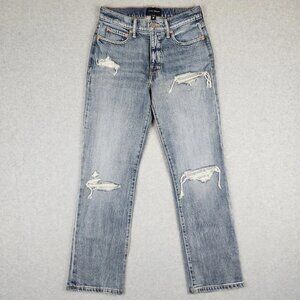 Lucky Brand Zoe High Rise Straight Jeans Women's Size 2/26 Blue Light Wash Denim